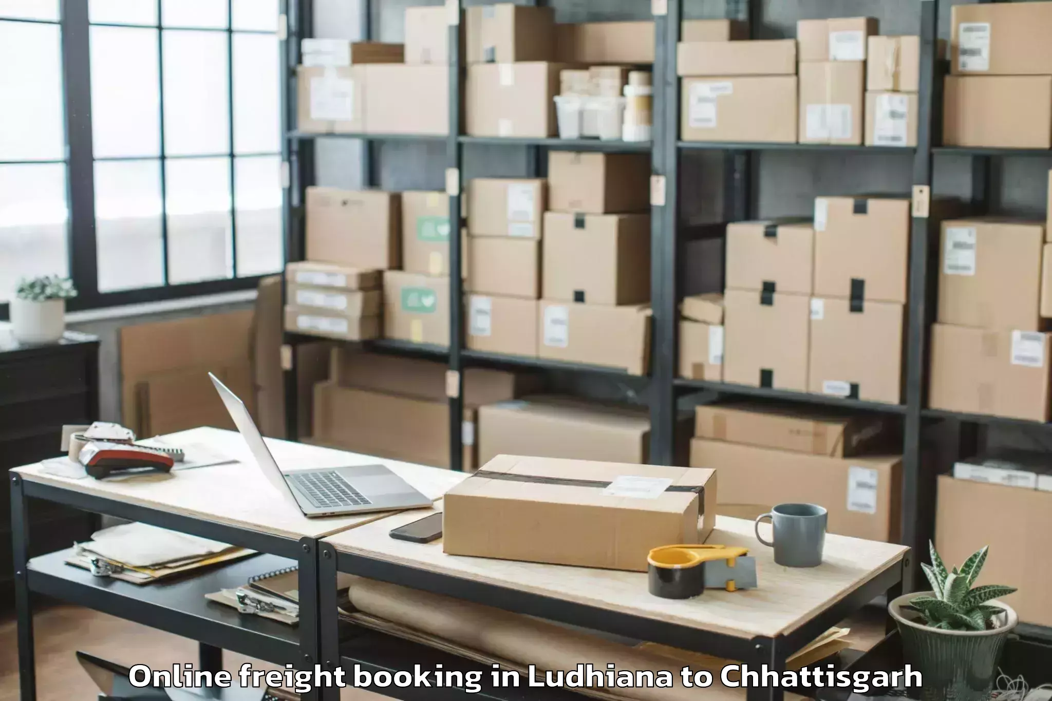 Trusted Ludhiana to Kanker Online Freight Booking